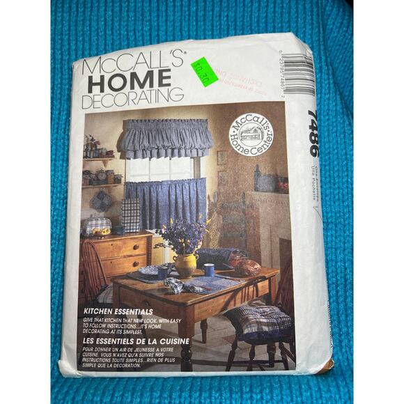 McCalls home pattern 7486 kitchen essentials curtains appliance koozie - Picture 1 of 4